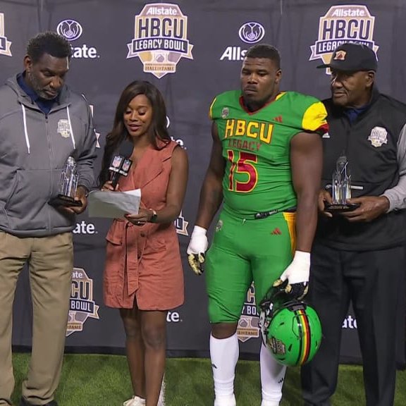 Alabama A&M University (DE) Zareon Hayes wins Defensive MVP at 2024 HBCU Legacy Bowl