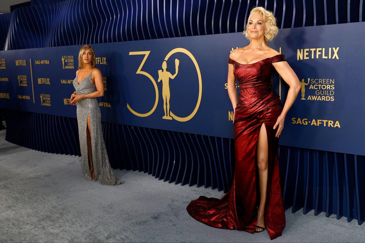 We are all Jennifer Aniston looking at Hannah Waddingham.