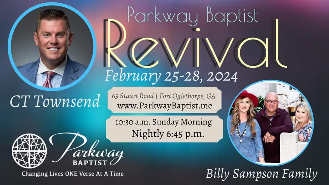 mearnsmarci's tweet photo. We are super excited to be in Revival this week at Parkway Baptist Church in Ft. Oglethorpe, Georgia with our dear friend Pastor CT Townsend. Go to https://t.co/efA5YAiRAk for our full schedule! 🙂 https://t.co/mTq8s9a3tk