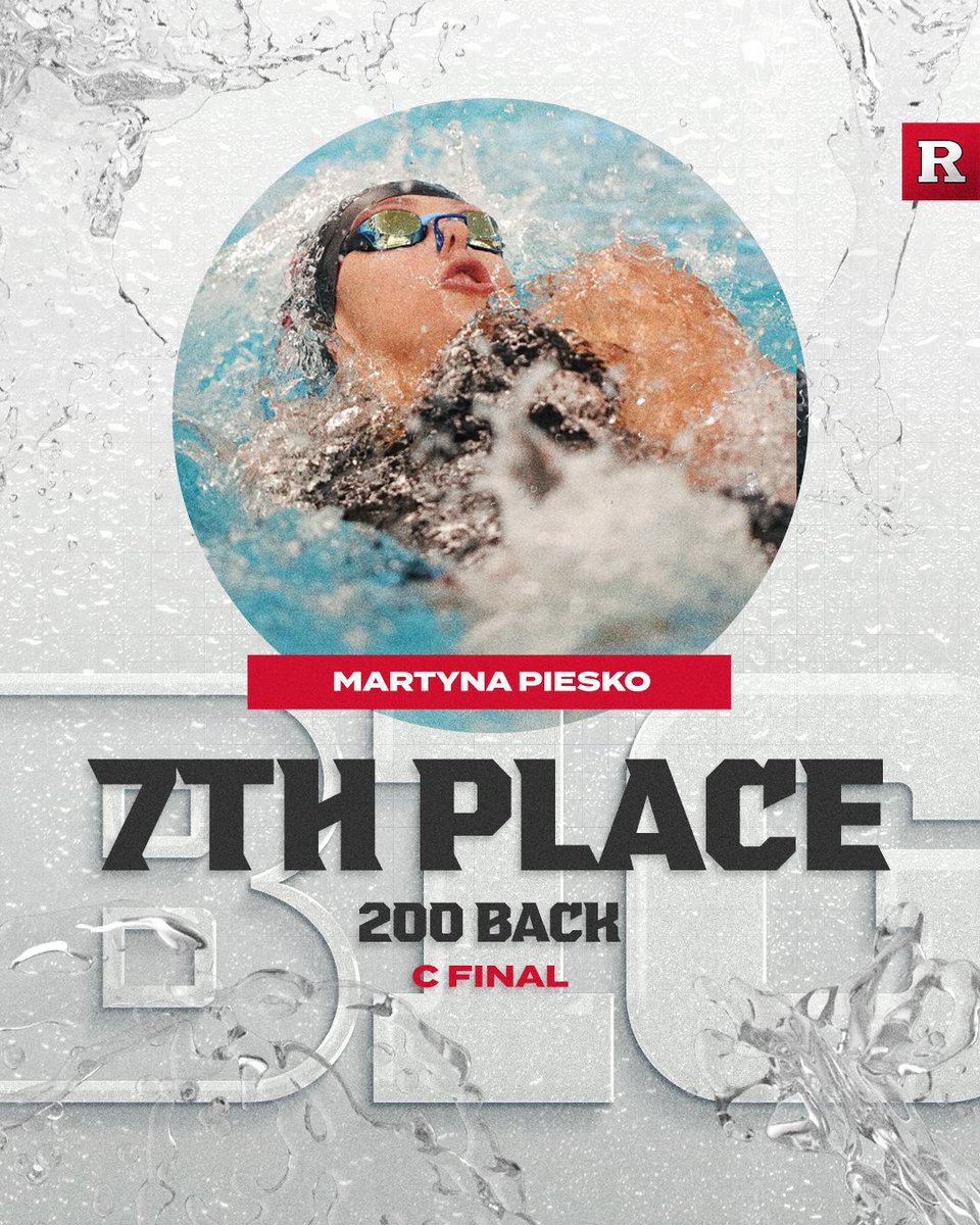 🛡️𝐁𝟏𝐆 𝐂𝐇𝐀𝐌𝐏𝐈𝐎𝐍𝐒𝐇𝐈𝐏𝐒 - 𝐃𝐀𝐘 4⃣ 🛡️ 

200 Back Finals

B Final
3. Valeria Egorova - 1:56.23
4. Shannon Meadway - 1:56.45
>> NCAA B Cut
>> Sixth fastest time at Rutgers

C Final
7. Martyna Piesko - 2:00.45

#GoRU