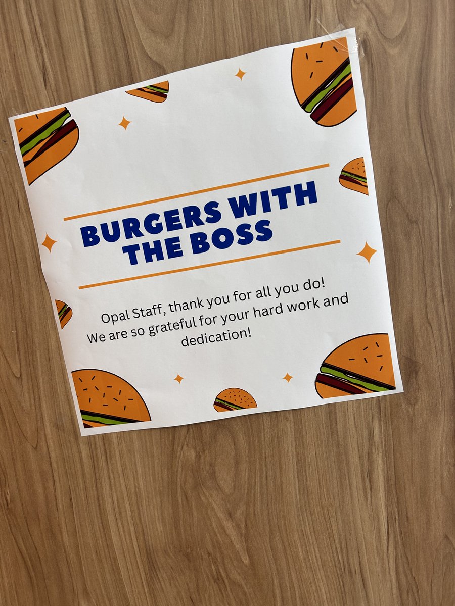 OfficialCISD's tweet image. 🍔 Burgers with the Boss (Superintendent and Leadership team) with Opal Smith on Friday! Great times hanging out and appreciating our great staff members! #CISDBelieves #CISDGrows
