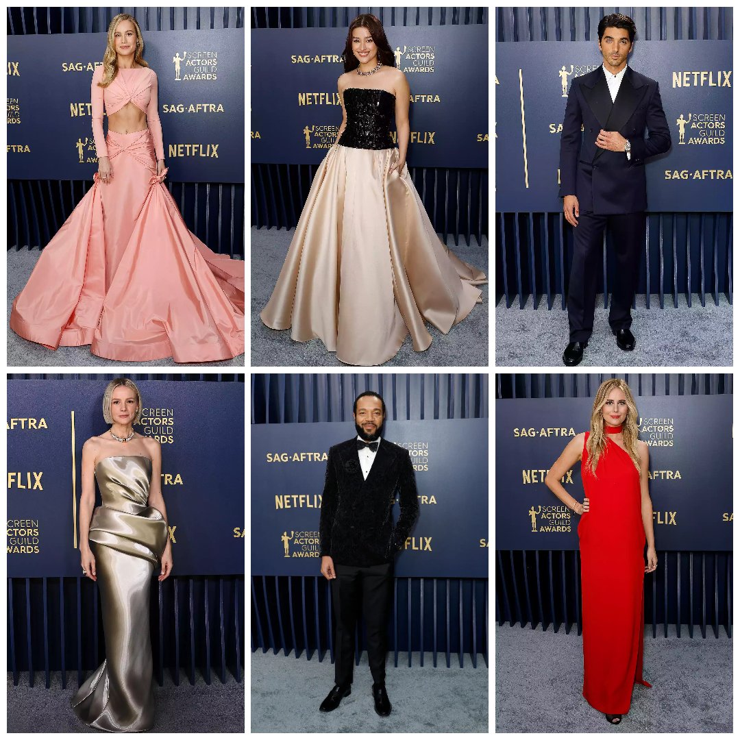 SAG Awards 2024 favorite fashion looks #SAGAwards #ScreenActorsGuild #SAG2024 #BrieLarson #LizaSoberano #TaylorZakharPerez #CareyMulligan #JasonVeasey #JustineLupe