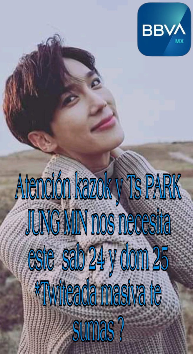 Adriana95543251's tweet photo. Te invitamos a unirte
@JungMin0403
@BBVA_Mex
#ParkjungminenBBVAmex
#parkjungmin https://t.co/jsp9IqUxyU