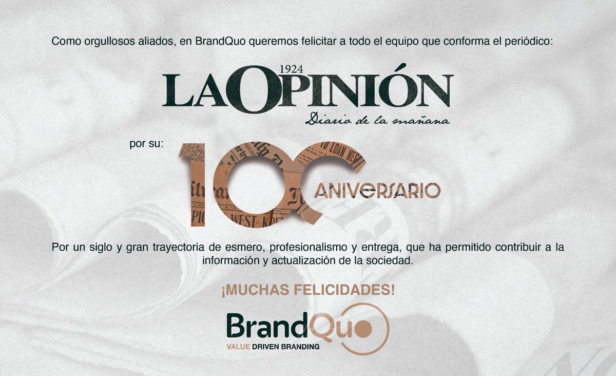 gaboguillermo's tweet photo. @laopinionpuebla 
100 años!!
Un siglo de informar a #Puebla .
Gracias x ser un medio honesto y responsable! 
 Enhorabuena!! https://t.co/CJRk0dxTqA