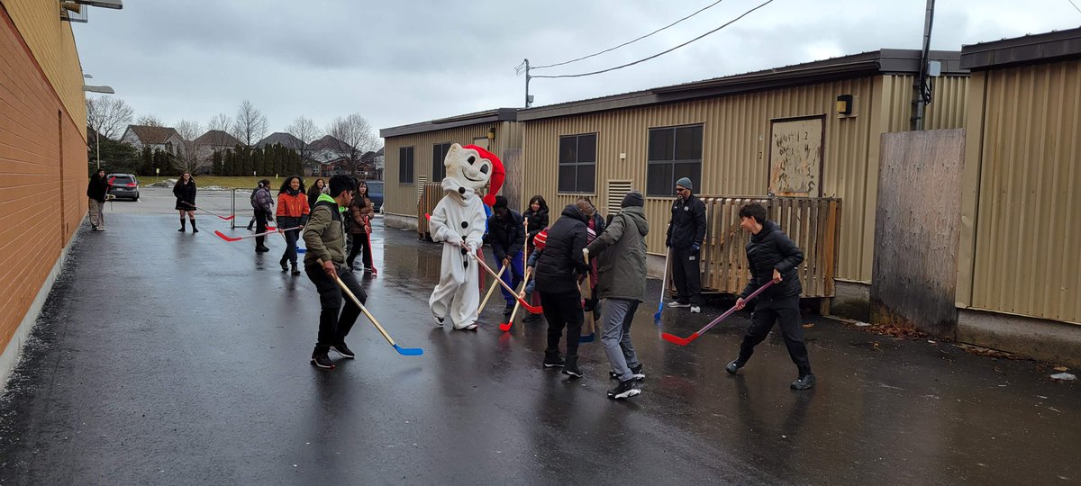 Spotted again!!! 

Bonhomme Carnaval was also <a href="/allsaints_css/">All Saints CSS</a>  for their winter carnaval!! 

What a treat! #Frenchculturaltradition 
#FSLDurham
