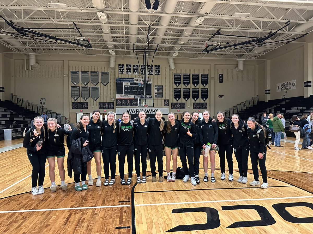 LadyRocksHoops's tweet photo. Leaving with a 63-56 win on the road and a spot in the District Semifinal next week! Rocks will play on Wednesday against Bishop Watterson at site TBD. https://t.co/tHgTvJkxax