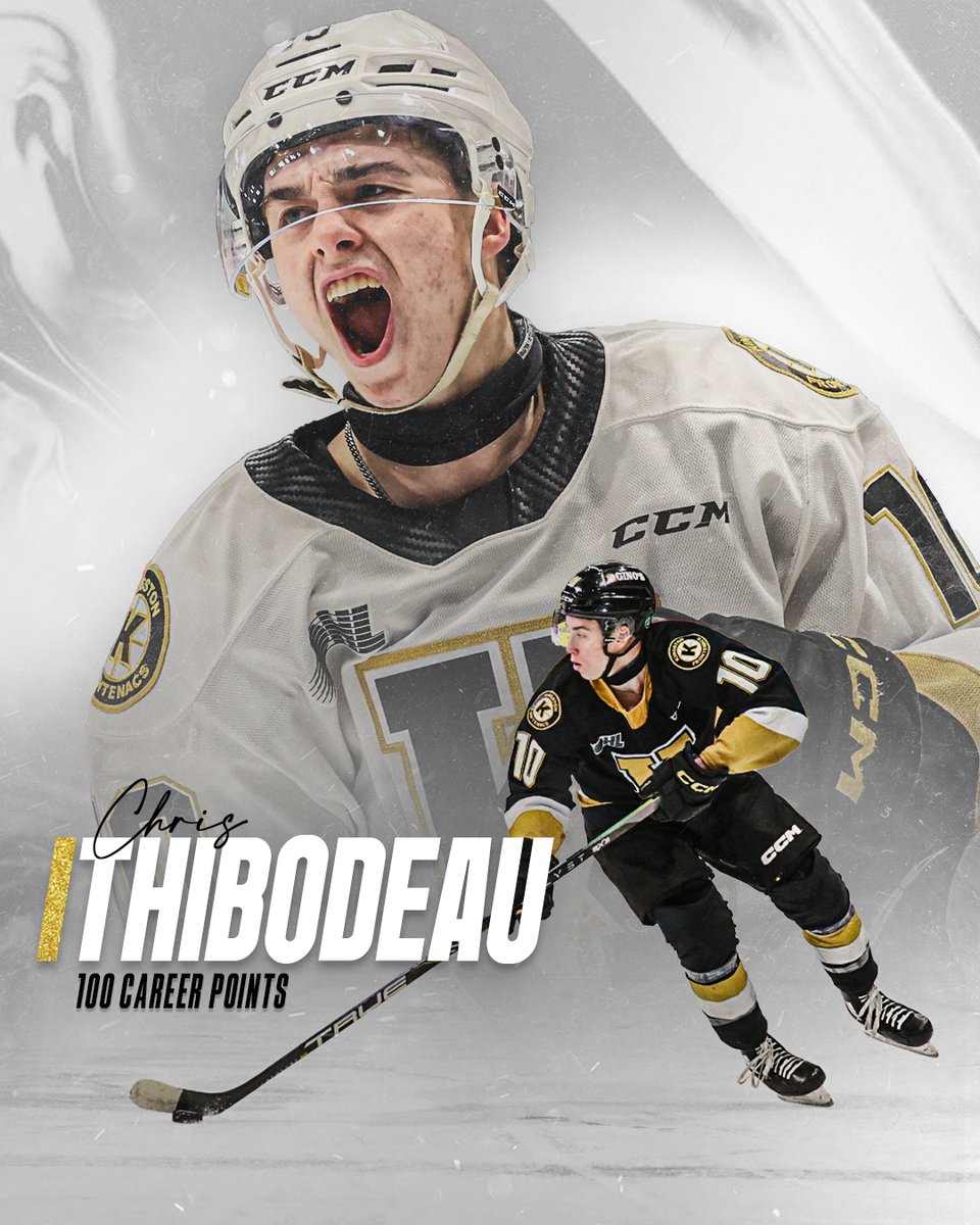 Thibs hit the century mark tonight with a pair of points in Niagara 💯🔥

#BearTheK | <a href="/OHLHockey/">Ontario Hockey League</a> | #NHLDraft
