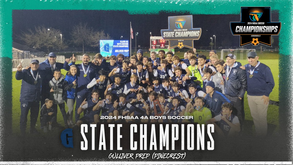 FHSAA (@fhsaa) on Twitter photo ⚽️🏆🥇 Congratulations to our #FHSAA 4A Boys Soccer State Champions! The Gulliver Prep Raiders! <a href="/GPrep_Athletics/">Gulliver Prep Athletics</a> ⚽️🏆🥇 Congratulations to our #FHSAA 4A Boys Soccer State Champions! The Gulliver Prep Raiders! <a href="/GPrep_Athletics/">Gulliver Prep Athletics</a>