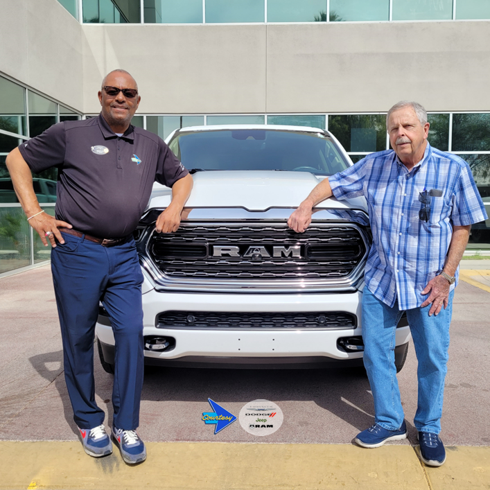 CourtesyCDRSS's tweet image. Ronald Turtscher got a great deal trading in his 2 older #Ram trucks for this newer pre-owned 2021 1500 model, assisted by Marvin Read. Interested in a quality #CourtesyCDJRSuperstitionSprings vehicle, call Marvin at 480-569-2991. #TheCourtesyWay #CourtesyCDRAZ  #Marvin4aCDJR