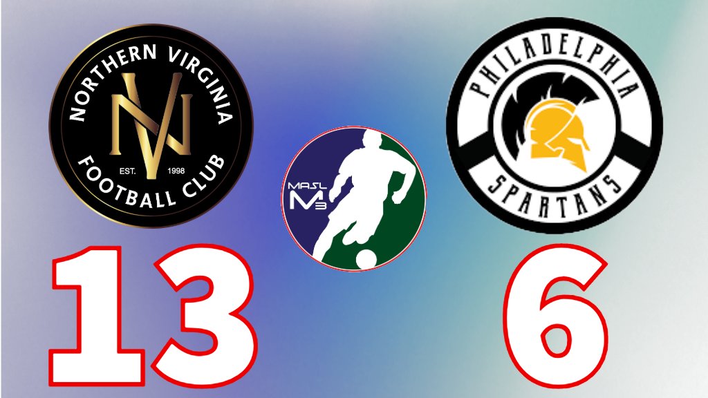 NoVA FC (6-2-0) defeat the Philadelphia Spartans (4-2-0) in #MASL3 action