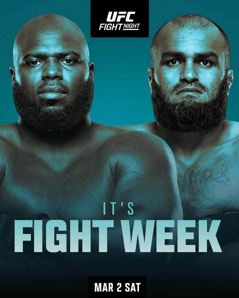 ufc's tweet photo. No slowing down 🔥

Heavyweights Jairzinho Rozenstruik and Shamil Gaziev are headlining Saturday at #UFCVegas87! https://t.co/tHtqi8pNtv