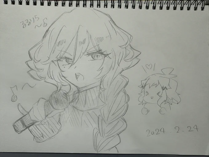 こちらは先日描いて頂いたかわいすぎるスケブです
感謝……… 