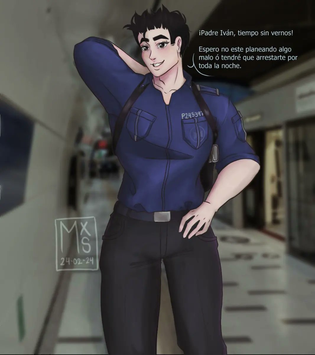 Mi bb traumadito ha salido a la luz ... Me siento orgullosa de su evolución 🔥💞✨💞✨💞
.
.
.
#digitalart #policeofficer #fictionalcharacter #ocart #redraw