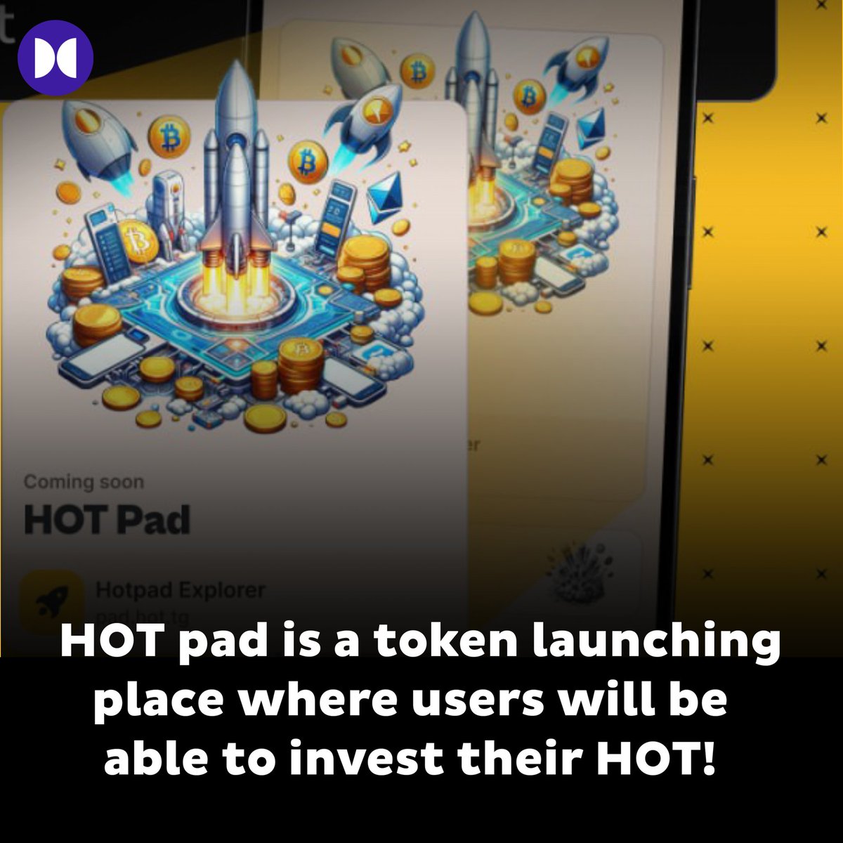 CryptoClashers's tweet photo. 🆕 A new app in the HOT ecosystem!

🔥 HOT pad is a token launching place where users will be able to invest their HOT!

Stay tuned to our app store, it's about to get even hotter! 👀 https://t.co/PPoEH9yMMK