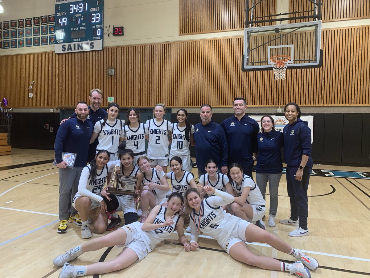 Congratulations to the Menlo Knights for winning the Girls D4 BB Championship by defeating Half Moon Bay 49-33. Good luck to both teams in the CIF NorCal Tournament