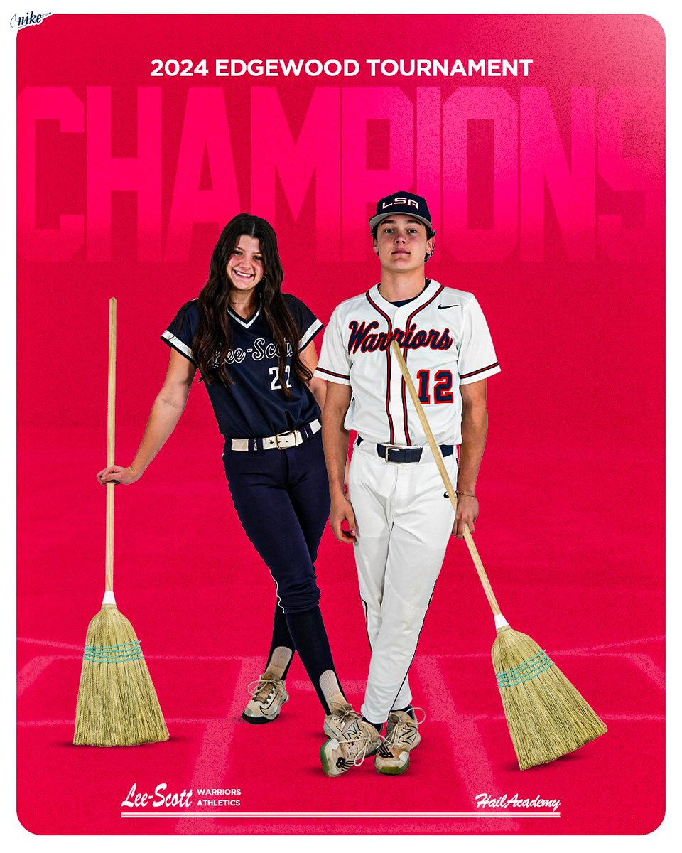 It's a 𝙘𝙡𝙚𝙖𝙣 𝙨𝙬𝙚𝙚𝙥 in Elmore for the Warriors! 🧹

Both Warrior baseball &amp; softball programs take the 🏆 at the Edgewood Tournaments!

#HailAcademy🍢