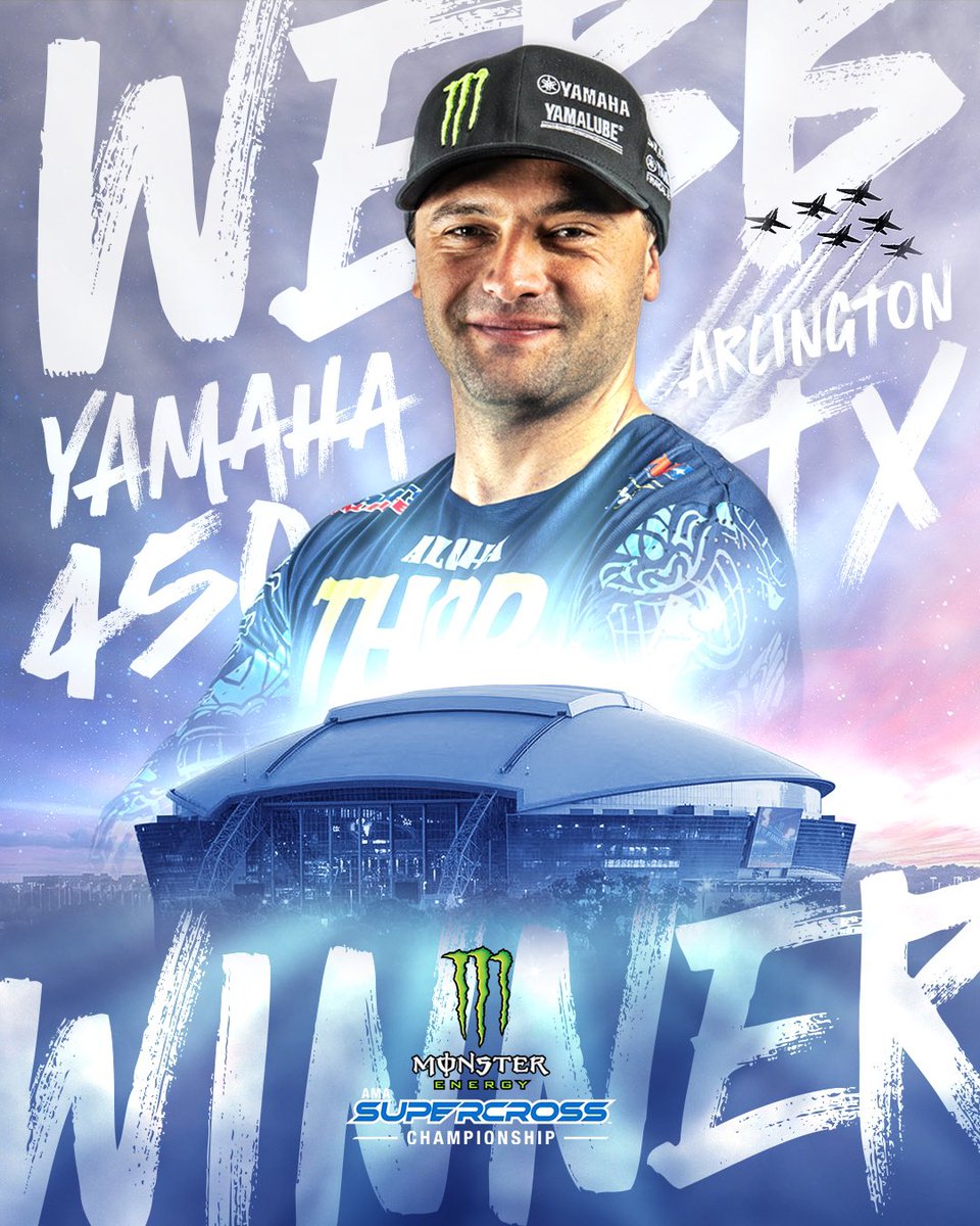 SupercrossLIVE's tweet photo. The King of Arlington 👑 

#SupercrossLIVE #SMX https://t.co/Khne3Aa8MV