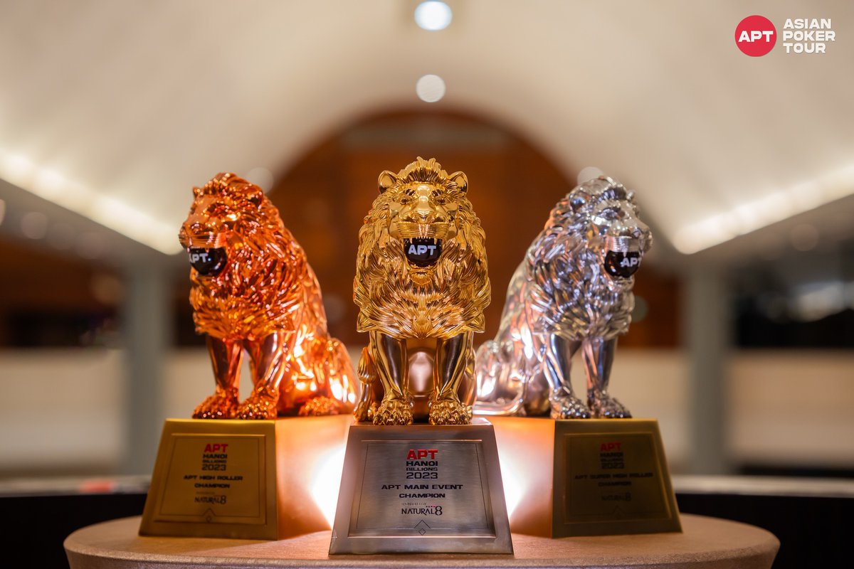 🌐♣️🏆 Voted by the Poker Fans as the Best Trophy: The @AsianPokerTour Taipei Lion Trophy