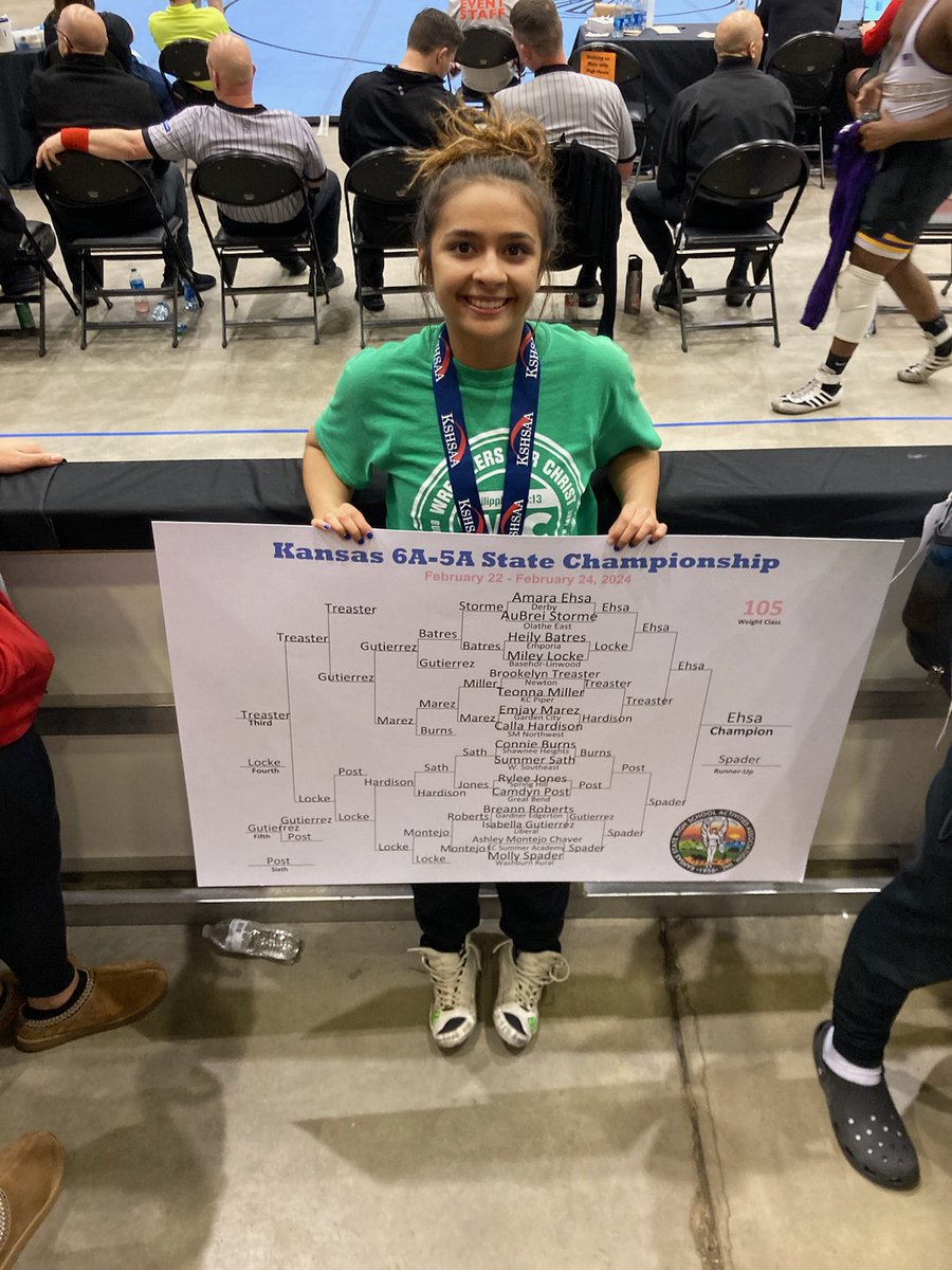 Congratulations to future Panther Amara Ehsa on becoming a 3X STATE CHAMPION!!