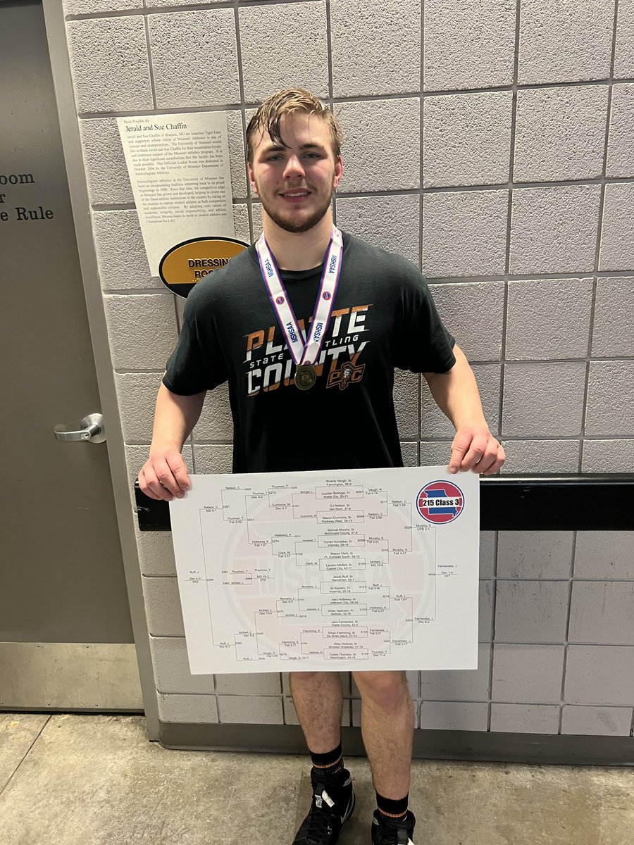 Your Class 3, 215 Pound State Champion! Senior, Jake Fernandez!

Jake is also the 50th State Champ in PC History!
