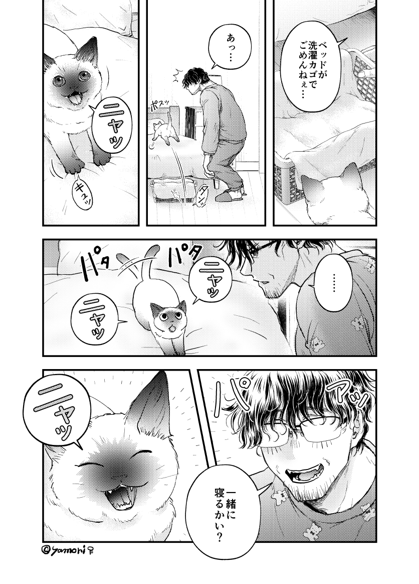 優しそうなおじさんに拾われた子猫の話③ 
(1P/4P) 
#創作 