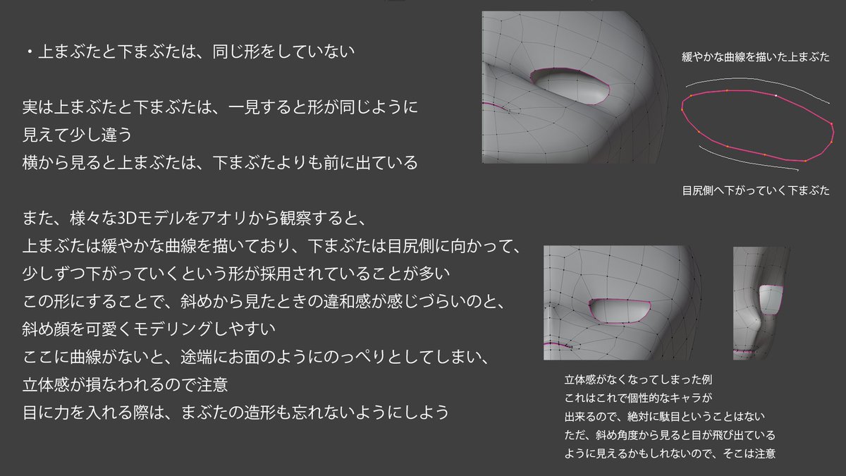 natsumori_katsu's tweet photo. 顔モデリングをする上で、個人的に気をつけていること5つ https://t.co/FdnH35C0ft