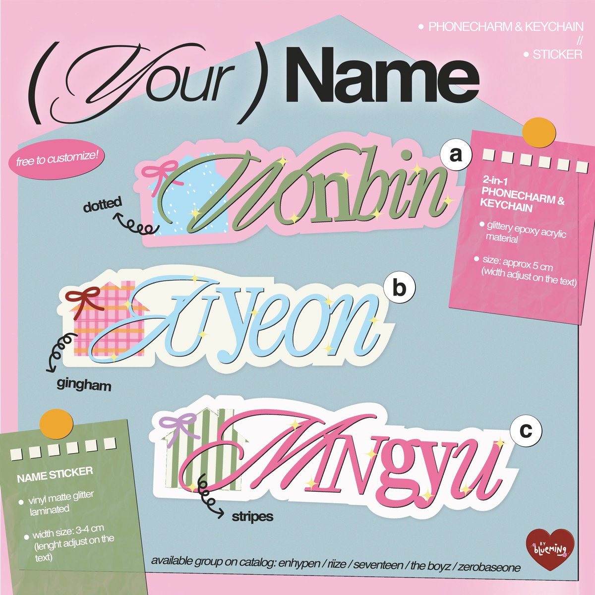 🏠 (your) name 🏠

available in: name sticker // phone charm &amp; keychain

꒰ likes and reshares are very appreciated ♡ ꒱