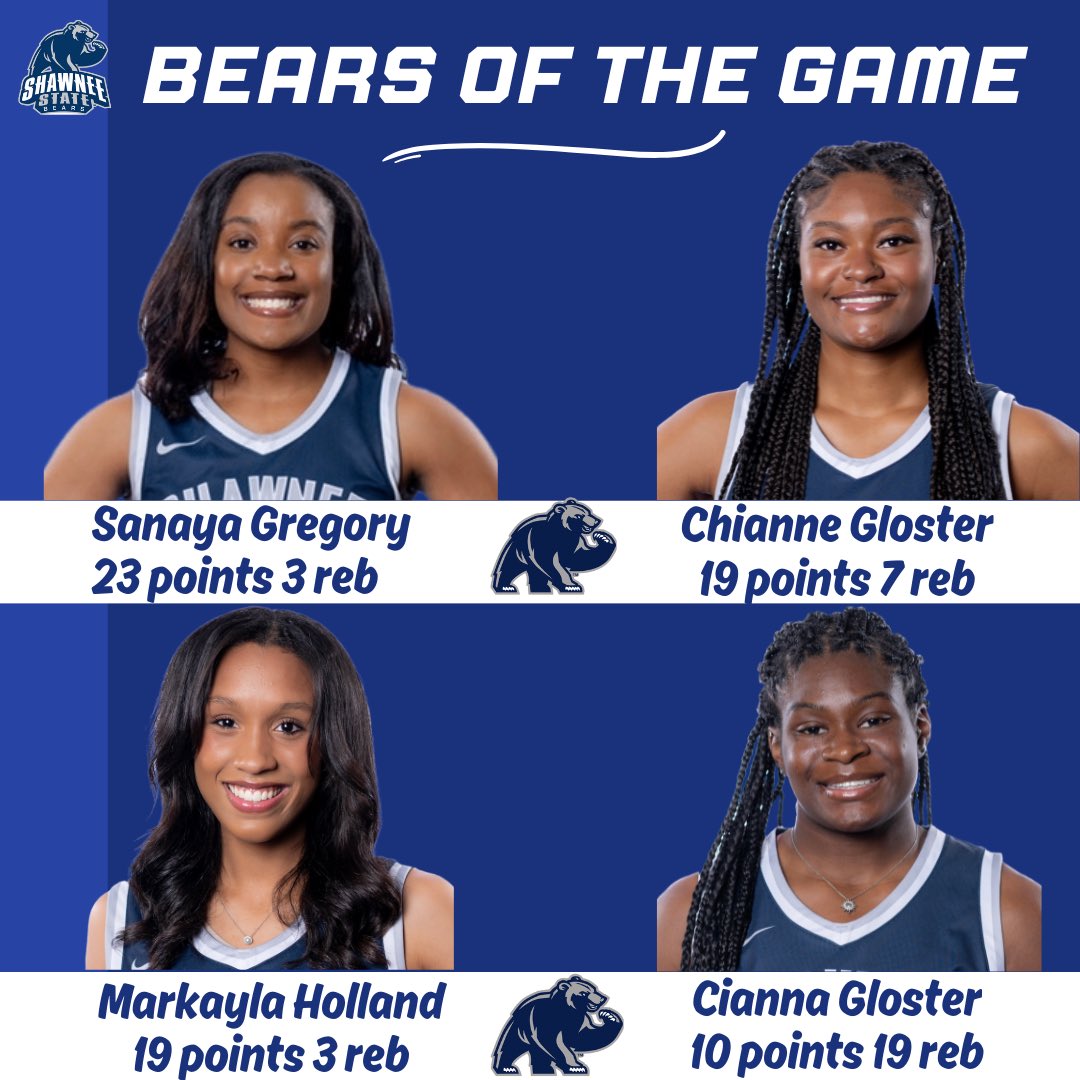 SSUWBB's tweet photo. We will take FOUR the easy way any day. This quad came out to play today and were instrumental in today's HUGE conference win!! Congratulations to Sanaya G., Chianne G., Markayla H. and Cianna G., today's BEARS OF THE GAME!!!
#bearsofthegame #hardwork #ssuwbb🏀 https://t.co/EByOaKoH2C