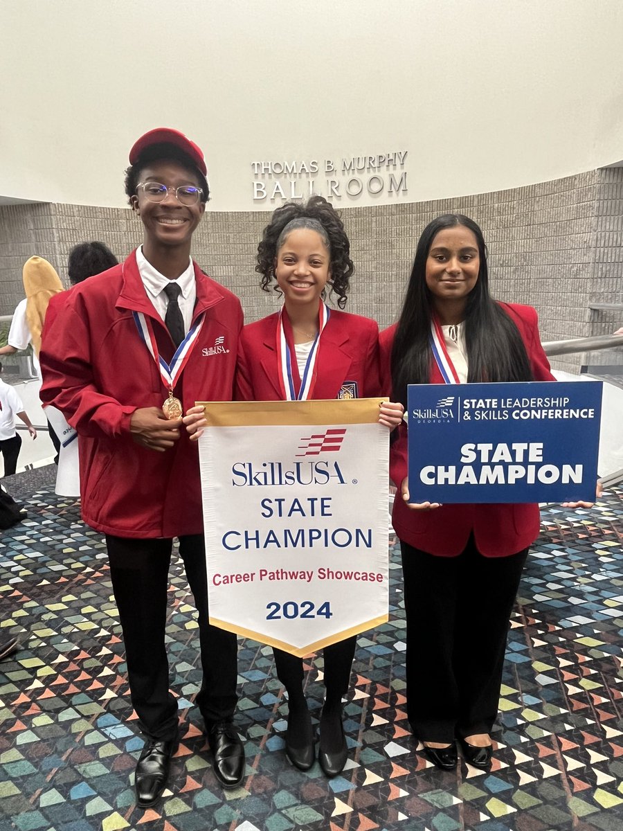 Say what 📣 @Wheeler_High will be heading to @SkillsUSA Nationals this summer. We placed as finalist in 5 categories at @SkillsUSAGA state conference: Career Pathways- Business 🏆, Job Interview, First Aid/CPR, Baking & Pastry, & Emergency Medical Technician 🥇🥈🥈🥈🥉@CobbCtae