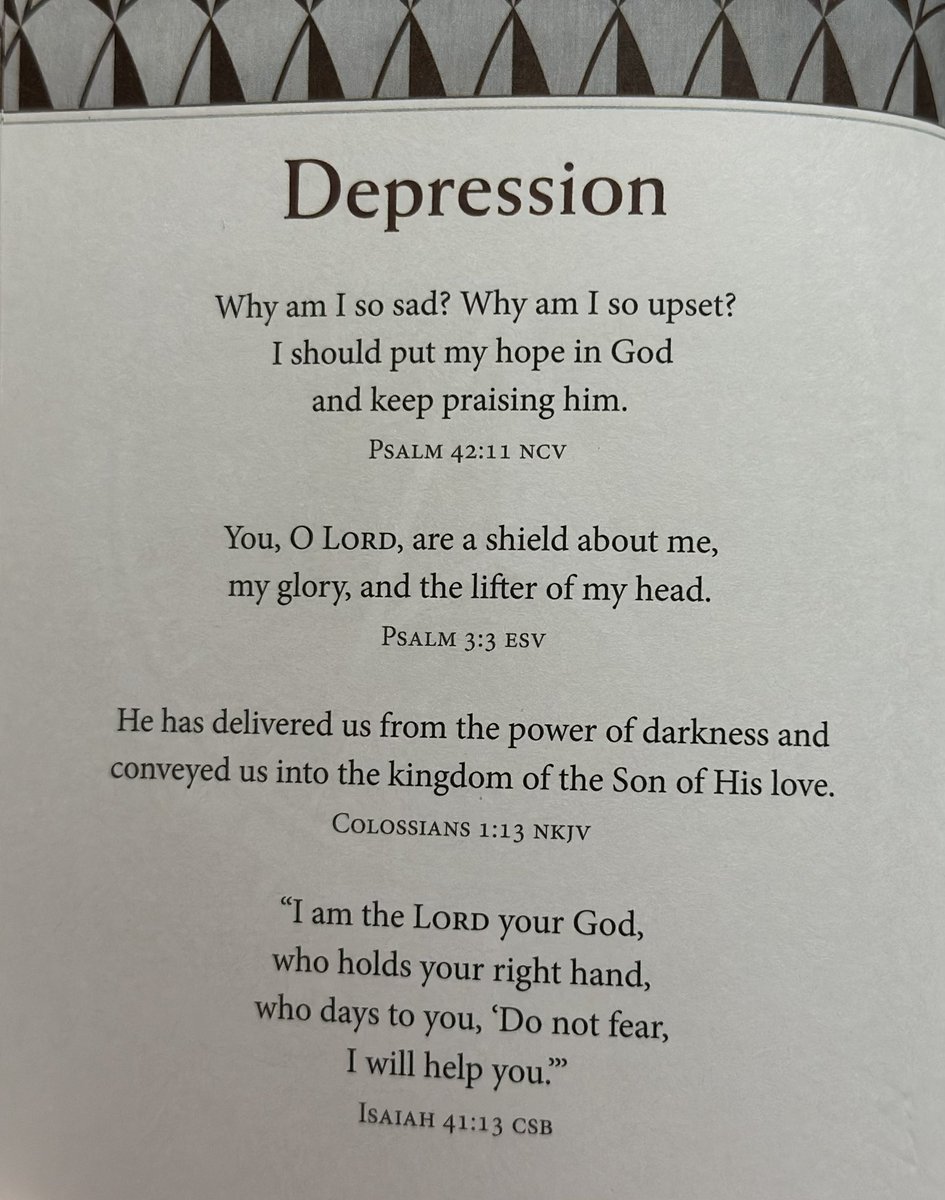 Depression is real, but so is God. He is my hope, my shield, my glory, and my helper. He has rescued me from darkness and brought me into his love. #GodIsGreater