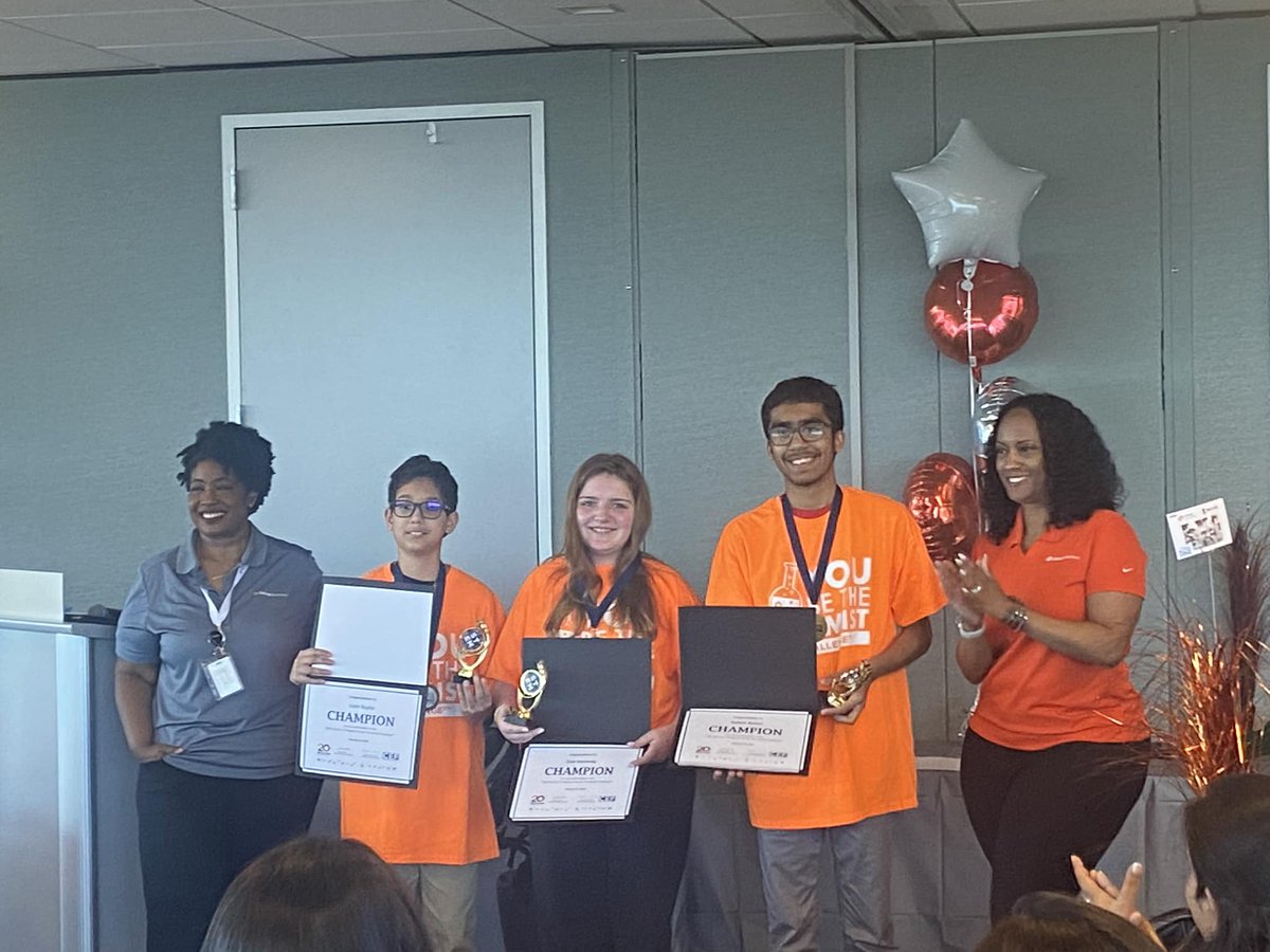 jgricketts's tweet photo. In @goodsongms first ever #YouBeTheChemist challenge, they captured FIRST in the North Houston Regionals! @chem_ed WTG!!!!! #BeCurious #CFISDscience @CFISDScience https://t.co/gynaj7LO4O