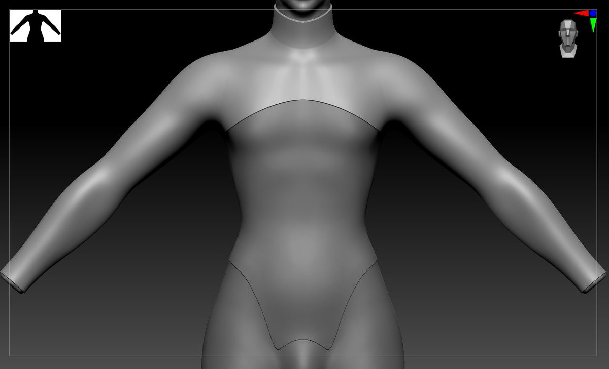 LunarEclipseAr1's tweet photo. I know this is probably a silly post, but I love my topology on this outfit base... I'm still learning the best methods. #ff14 #zbrush #topology #polygroups https://t.co/JaKv6zhLvn