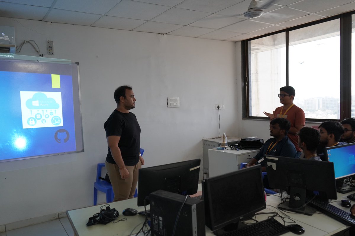 AmreDarpan's tweet photo. Just delivered an insightful talk at @SilverOakUni on unlocking the potential of Microsoft Azure and GitHub! Discussed how these tools empower developers to innovate and scale projects efficiently.
@azdevindia @azdevahmedabad #cloud #devops #azdevahm @Azure @MicrosoftIndia https://t.co/H7XdBttHUL