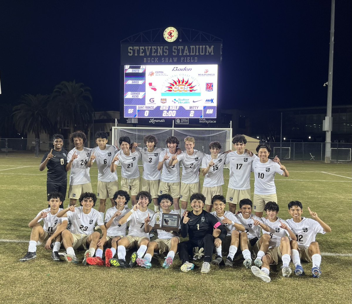 Congratulations to Archbishop Mitty on your 2024 CCS Division 1 Boys Soccer Championship after a 2-0 win over Saint Francis!