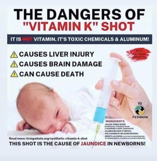 #vitaminK Scam #jaundice #braindamage #liverfailure #aluminum in babies. They are scrubbing this save a hard copy! Follow for badass memes