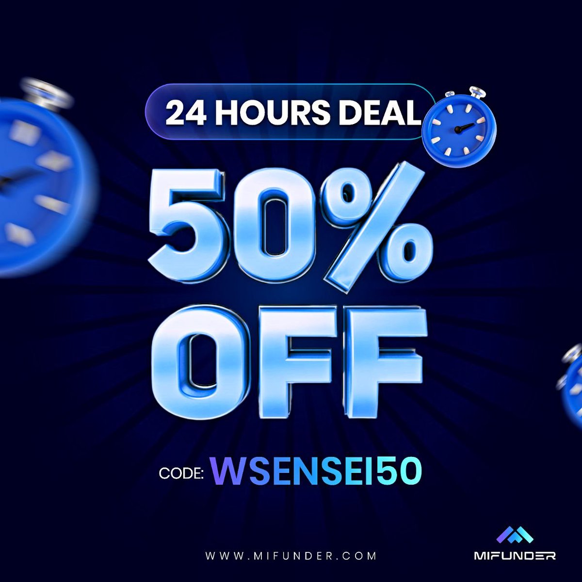 You should be trading with Mifunder this year!
Here is why:

We are offering a 50% off all account sizes, by simply using the code "WSENSEI50"

- $7k evaluation account for $24.50 instead of $49
- $15k account for $49.50 instead of $99.
-  $30k account for $89.50 instead of $179