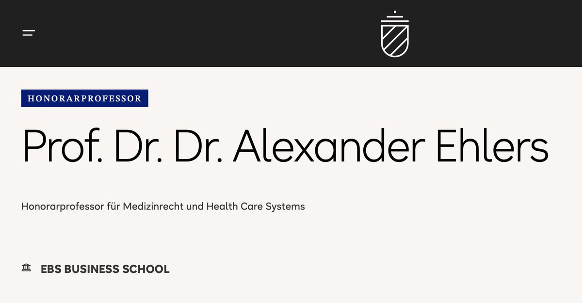 @53v3n0fn1n3 Ich ärgere mich heute über jede Minute, die ich an der ebs in Oestrich-Winkel während meines MBA in Healthcare Management in der Vorlesung von Alexander Ehlers verbracht habe. Warum nennt man sich 'Experte' und Fachanwalt für Pharma-, Medizin- und Arzneimittel-Recht, wenn man…