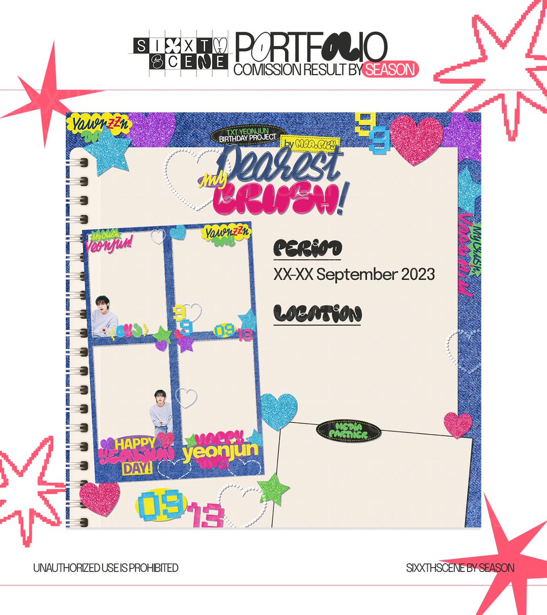 + Birthday Photoframe + Notice Poster #designcommission #디자인커미션 #zonaba #zonauang #jasadesign (for TXT Yeonjun)