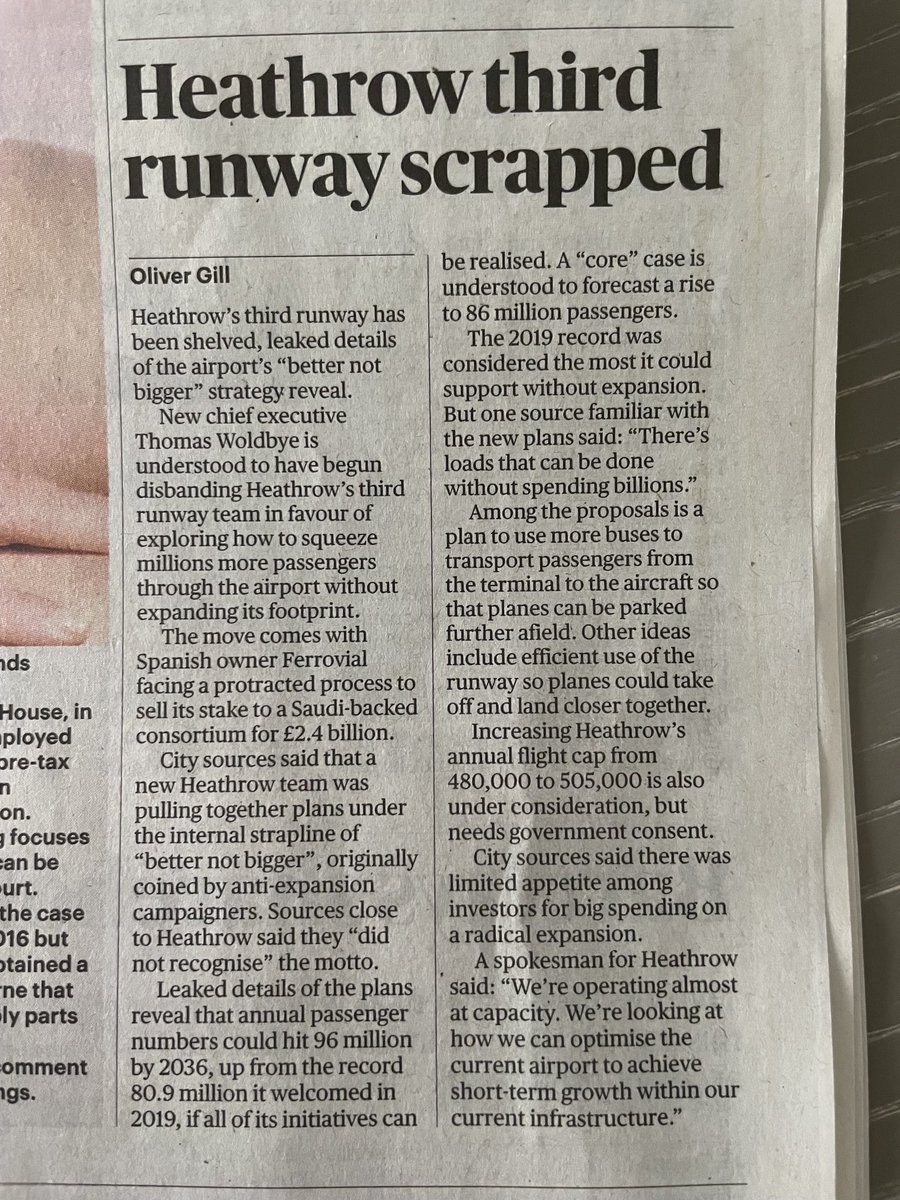 Heathrow’s third runway has been SCRAPPED in favour of a “better not bigger” strategy. David Cameron savaged prime minister Gordon Brown’s support for a third runway at Heathrow in 2008 saying it should be made “better not bigger” prime minister Theresa May said the same in 2009.