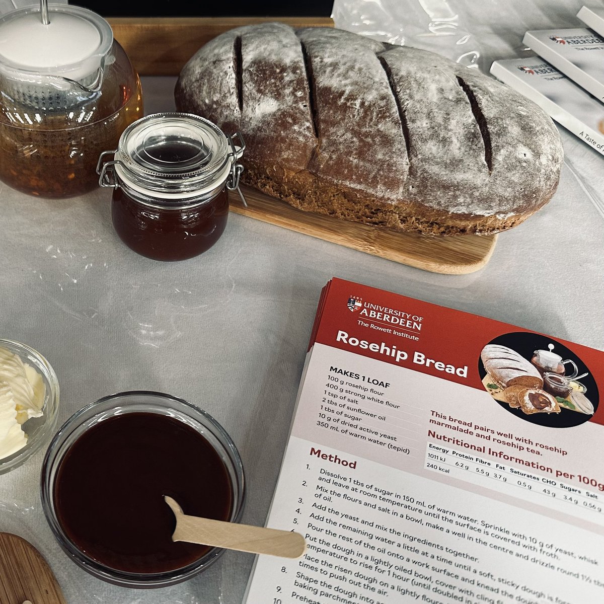 Celebrating our wild #ScottishLarder with rosehip (Rosa canina) bread at the Scottish Festival of Real Bread #LeadingIdeas @rowett_abdn - ‘to savour, devour, the blood-red treasure of faded flower’