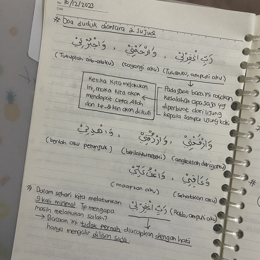 mini 💫 (@skyoori_) on Twitter photo <a href="/tanyarlfes/">Tanyarlfes</a> Ini aku dpt dari kajian ustadz Adi Hidayat nder, beliau beri penjelasan setiap gerakan. Insya Allah setelah kita memahami makna gerakan & arti bacaan.
Sama klo bisa ikat ilmu dgn menulis, karna jauh lebih melekat diingatan & sewaktu2 bisa dibaca ulang nder. <a href="/tanyarlfes/">Tanyarlfes</a> Ini aku dpt dari kajian ustadz Adi Hidayat nder, beliau beri penjelasan setiap gerakan. Insya Allah setelah kita memahami makna gerakan & arti bacaan.
Sama klo bisa ikat ilmu dgn menulis, karna jauh lebih melekat diingatan & sewaktu2 bisa dibaca ulang nder.