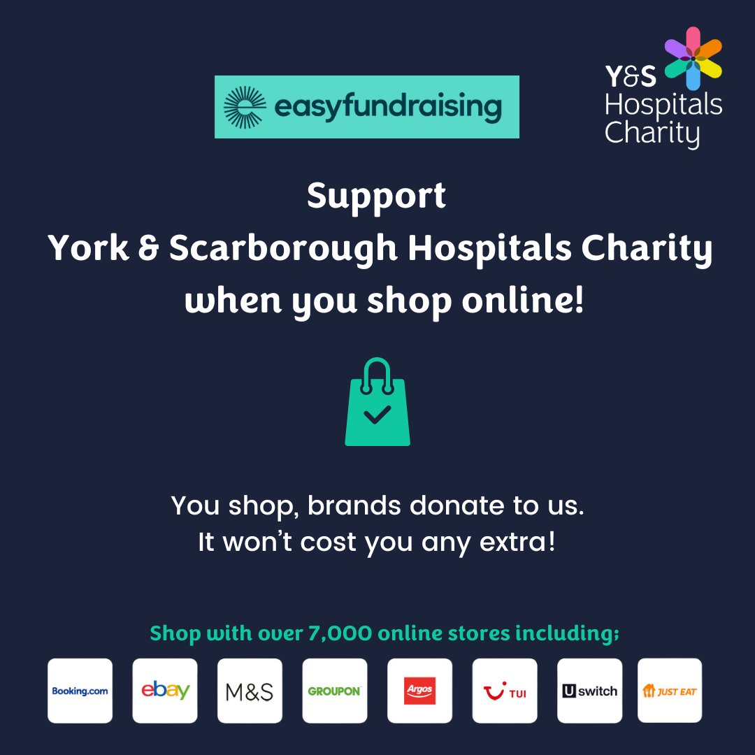 Raise free donations to support your local hospital every time you shop online using Easy Fundraising. 

Over 7,000 brands will donate, no matter what you’re buying. Sign up today! Visit 👉  easyfundraising.org.uk/causes/york-sc…
