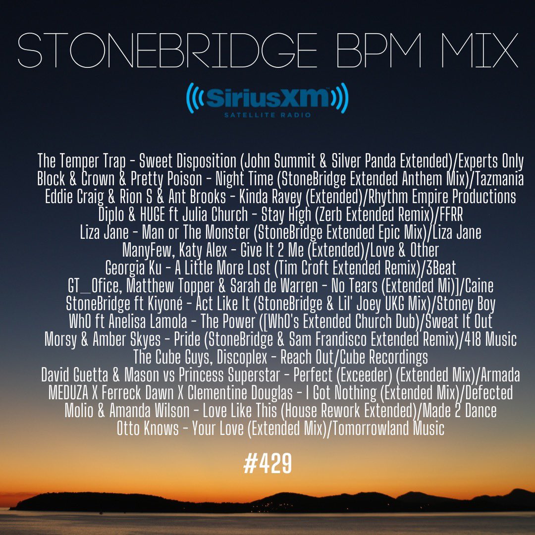 StoneBridge BPM Mix #429 is up mixcloud.com/stonebridge/42… - check it out!