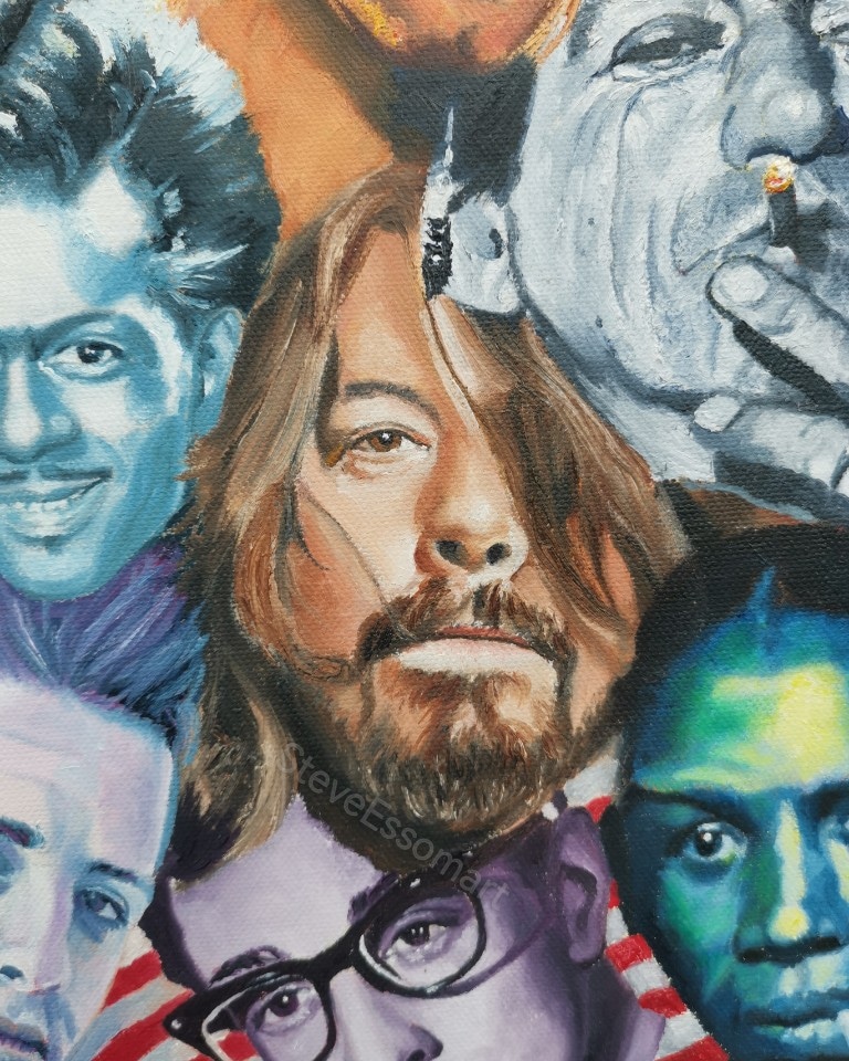 #davegrohl #keithrichards #chuckberry #eddiecochran #buddyholly #robertjohnson and many more #musicicons #artportraits check out my #musicinpaint #musicinpaint2 🎨