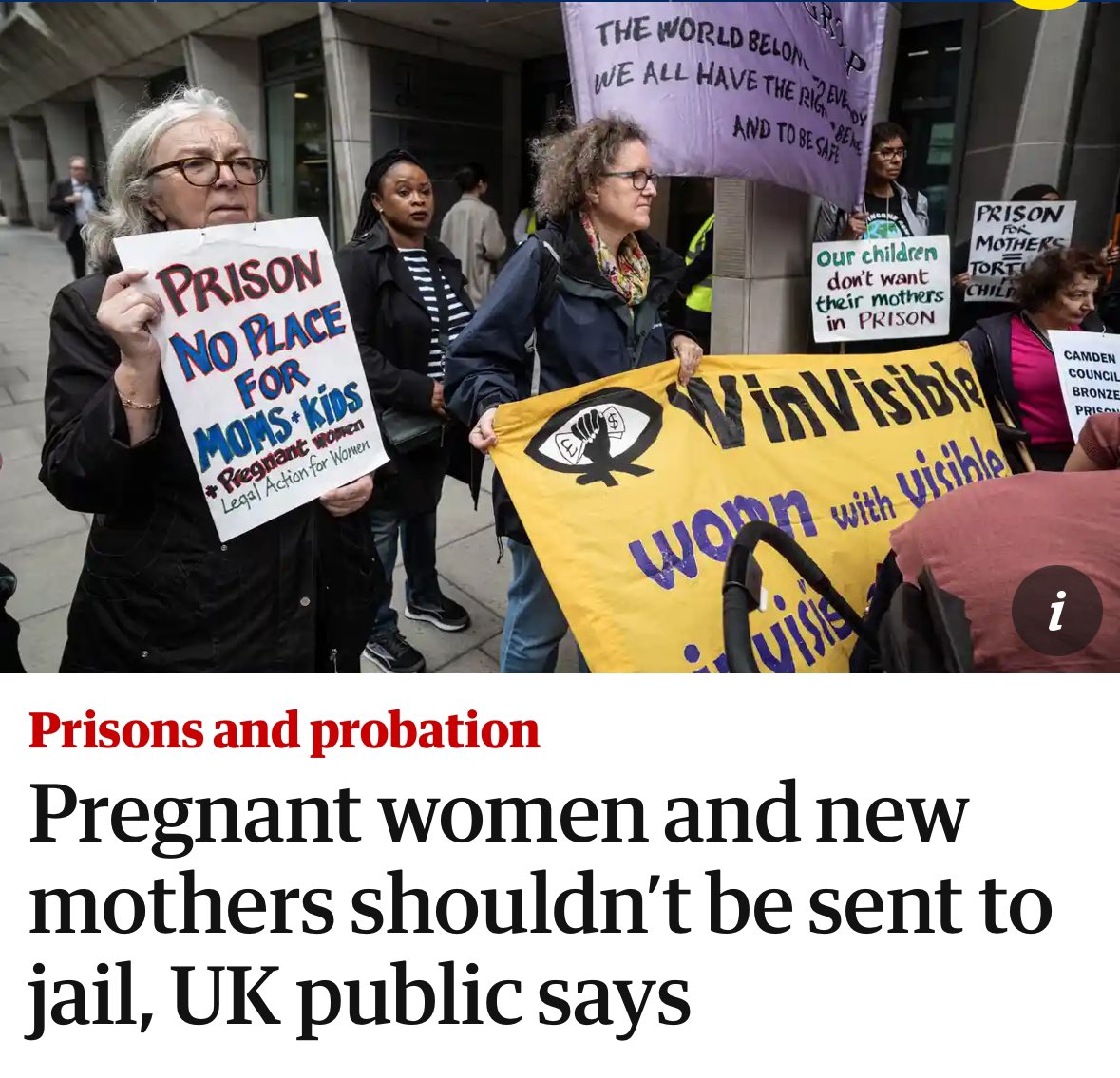 “For a pregnant woman or mother, the punishment of prison is doubled” New polling shows the public support sentencing reform for pregnant women and new mothers! Time for the @SentencingCCL to act. Full report in @ObserverUK by @eve_rebecca: amp.theguardian.com/society/2024/f…