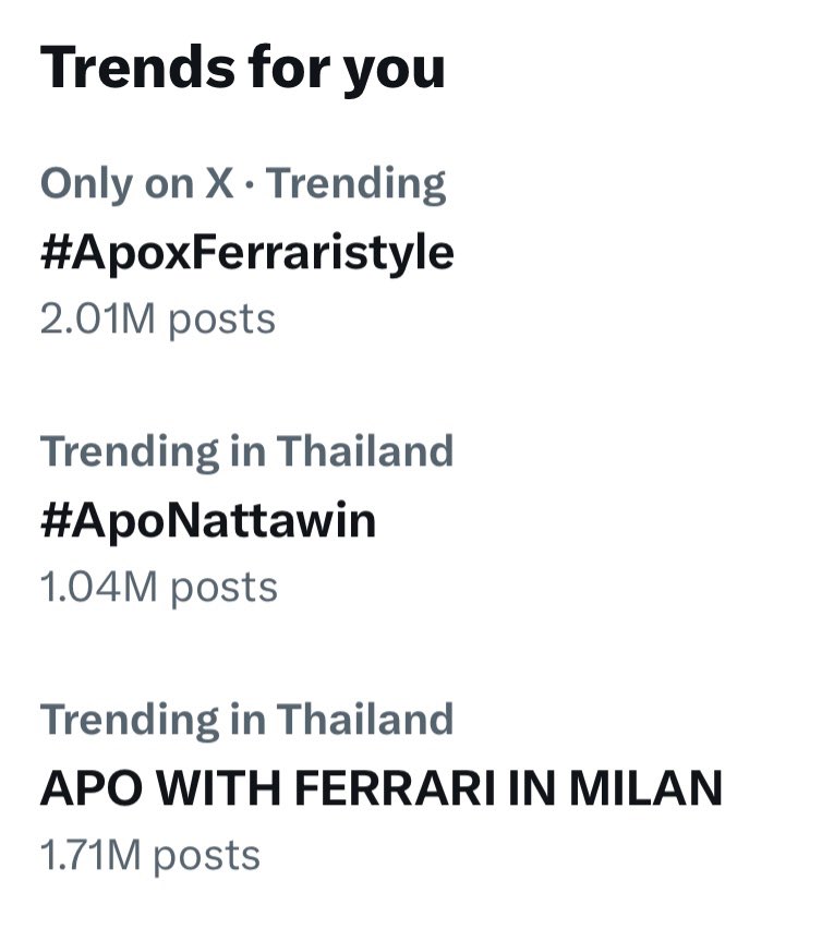 ApoNattawinofc's tweet photo. 2 Million #ApoxFerraristyle 😍

APO WITH FERRARI IN MILAN

@Nnattawin1 @ferraristore 
#ApoNattawin #apocolleagues 
#FerrariFW24 #MFW https://t.co/mgFXhVrgNq
