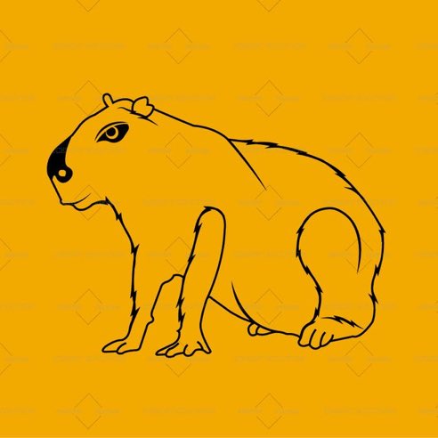 blondengr's tweet image. Thanks @michkyle96 for this capybara design