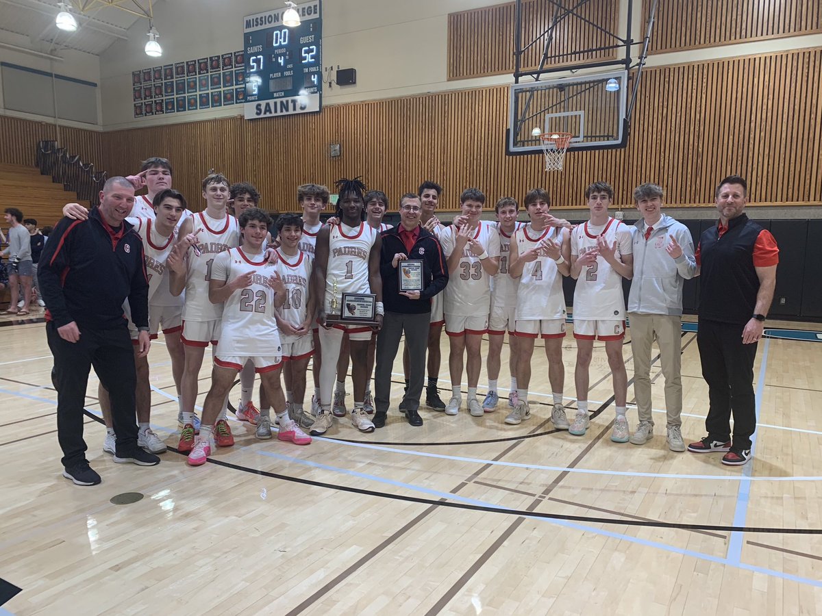 Congratulations Carmel Padres for winning the Boys D4 BB Championship by defeating Menlo School 57-52. Good luck to both teams in the CIF NorCal Tournament