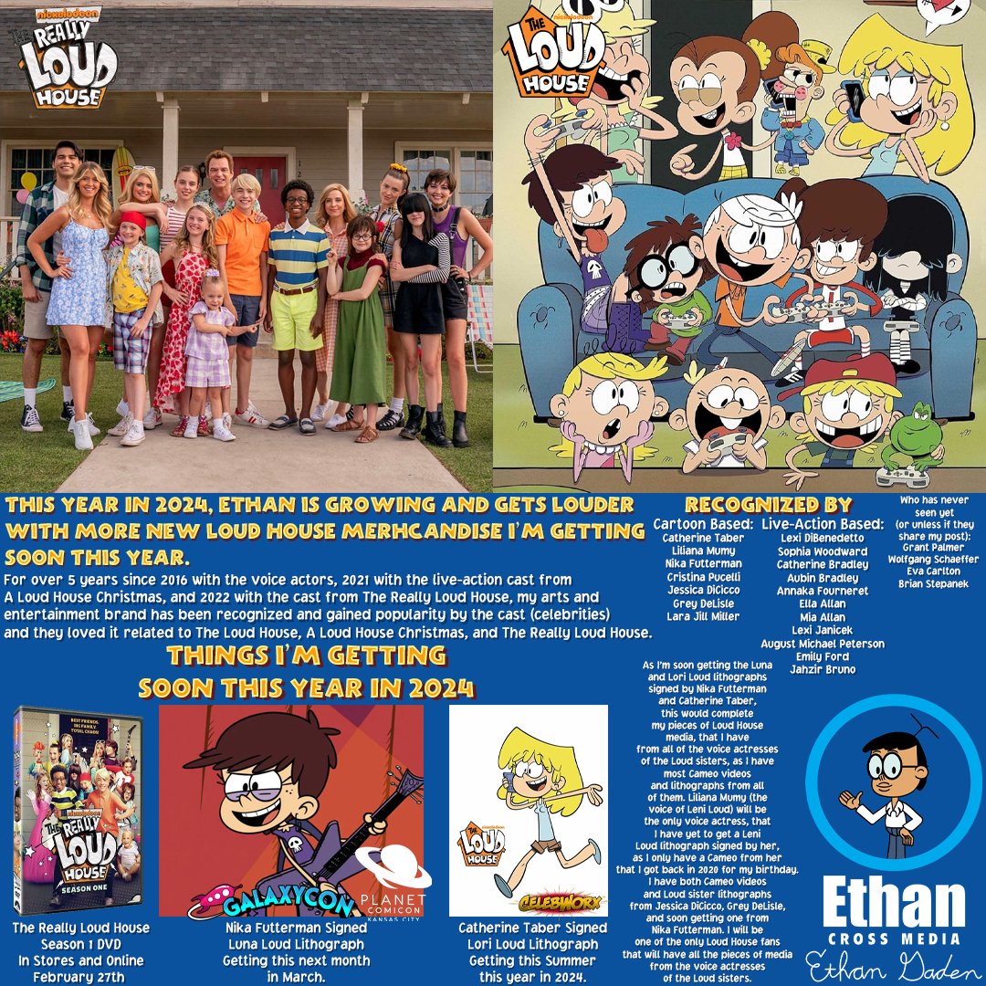 This year in 2024, Ethan is growing and gets Louder with new #TheLoudHouse merchandise I'm getting soon this year in 2024.

(@cattaber, @lilianamumy1, @Nika_Futterman, @CPucelli, @jessicadicicco, @GreyDeLisle, @LaraJillMiller, @dibenedettolexi, @TheAllanTwins, and @LexiJanicek)