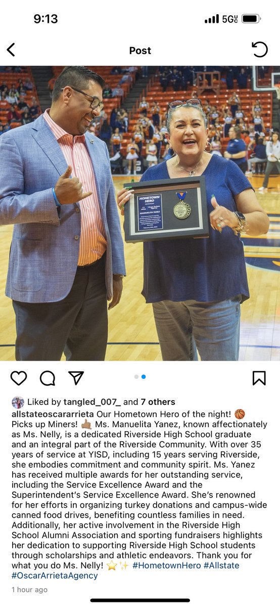 Receiving this award was a huge honor for me. I thank God for allowing me the opportunity to give back to the Riverside Community, which I call Home. I couldn’t do this without the support of my Hero, my daughter Christy. #riverside4ever #oscararrietaagency Thank you <a href="/vlara_82/">Victor A. Lara</a>